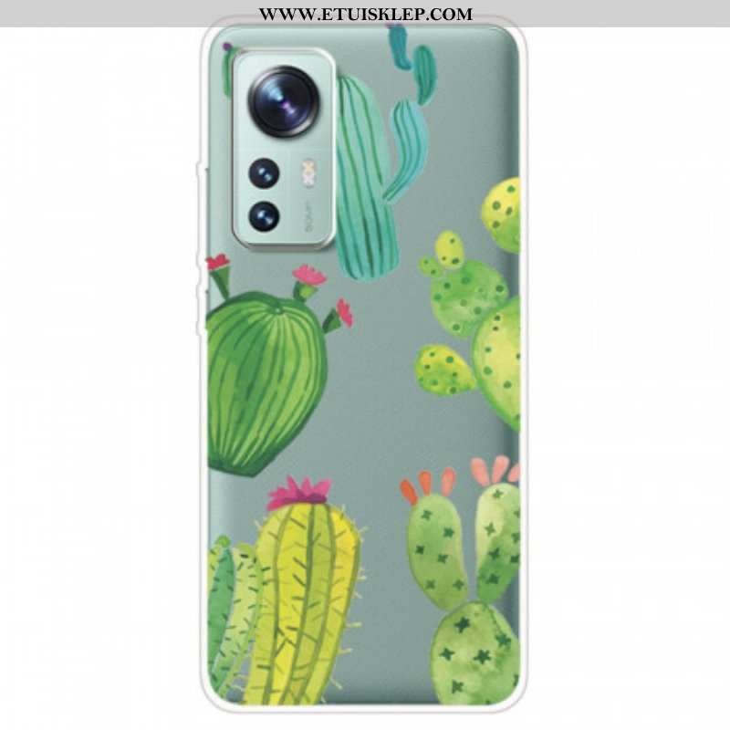 Etui do Xiaomi 12 / 12X Akwarela Kaktusy